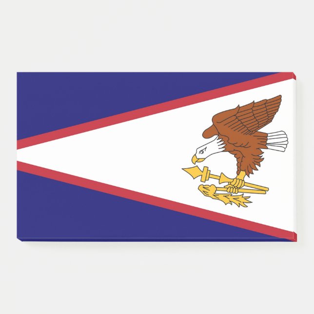 Notas post-it con la bandera de Samoa Americana, E (Anverso)