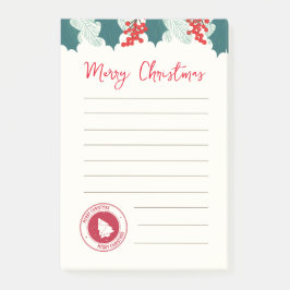 Notas post-it con plantas de Navidades y un correo