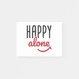 Notas Post-it® Conciencia contra San Valentín solo y feliz