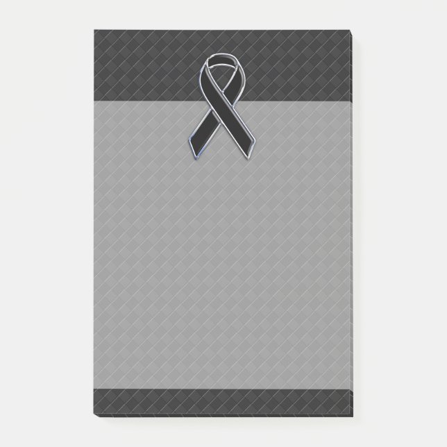 Notas Post-it® Conciencia de la cinta de estilo cromado negro (Anverso)