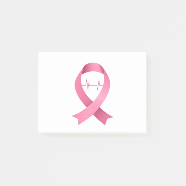 Notas Post-it® Conciencia sobre el cáncer de mama (Anverso)