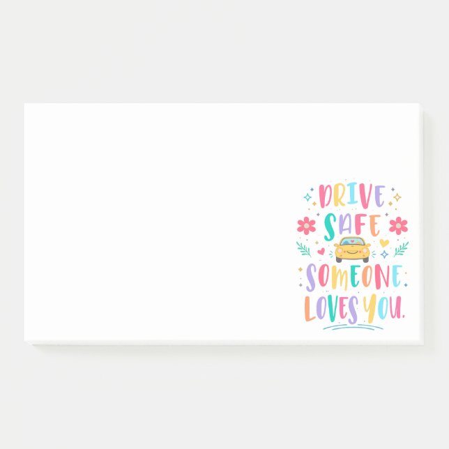 Notas Post-it® Conduce seguro alguien te ama (Anverso)