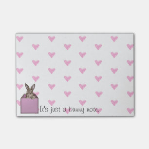 Notas Post-it® conejito-en--box rosado