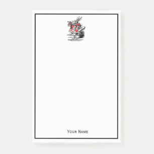 Notas Post-it® Conejo Blanco Trompetista Alice Adv en Wonderland
