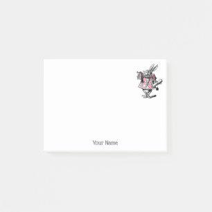 Notas Post-it® Conejo Blanco Trompetista Alice Adv Wonderland Ros