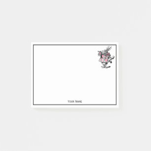 Notas Post-it® Conejo Blanco Trompetista Alice Adv Wonderland Ros