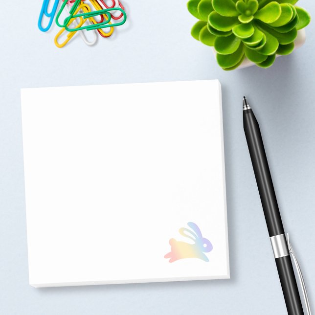 Notas Post-it® Conejo de conejo arcoiris (Subido por el creador)