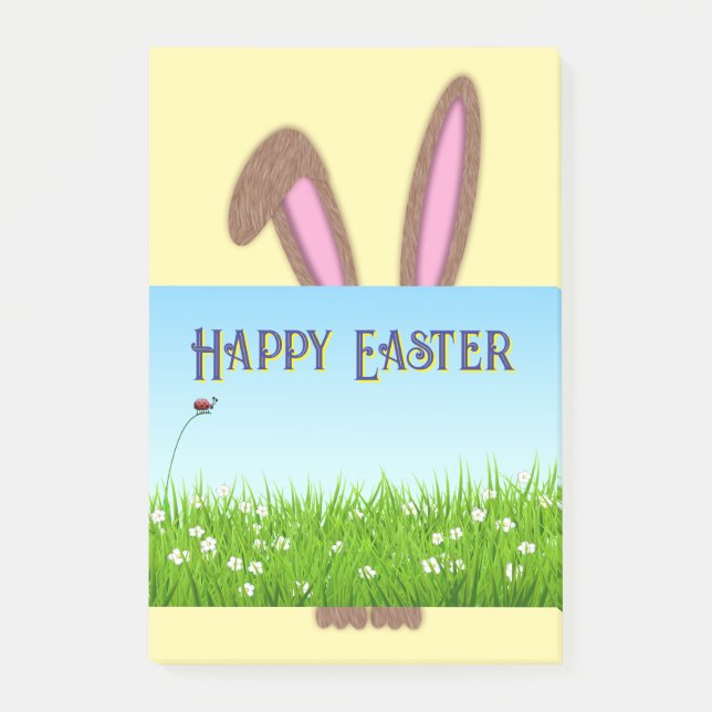 Notas Post-it® Conejo de Pascua (Anverso)