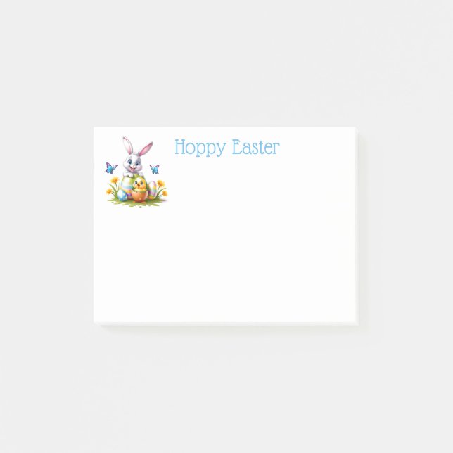 Notas Post-it® Conejo de Pascua (Anverso)