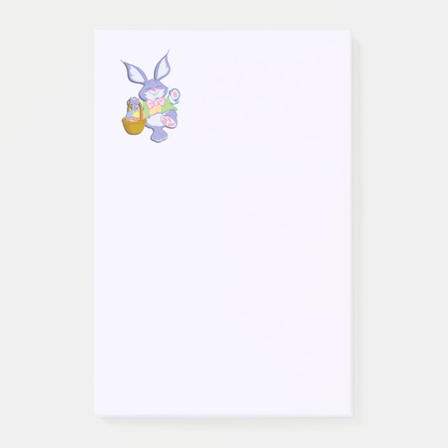 Notas Post-it® Conejo de Pascua morado bailando Lavanda (Anverso)