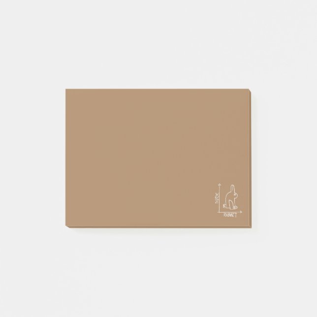 Notas Post-it® Conejo o pato divertidos, zoquete salvaje (Anverso)