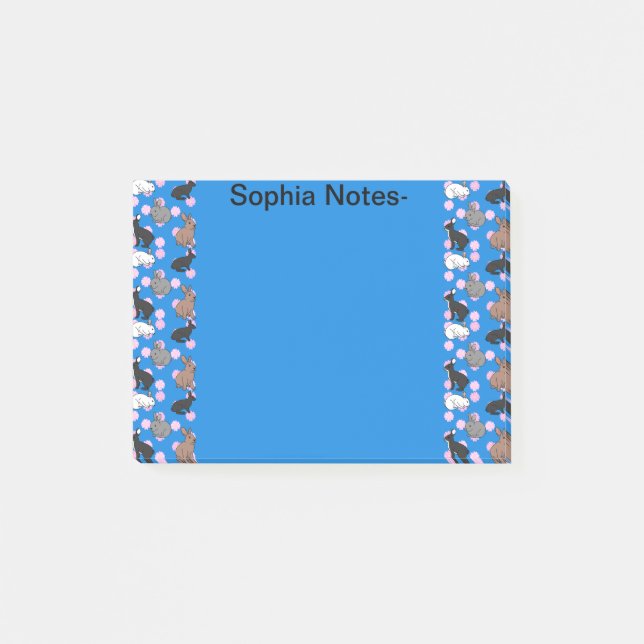 Notas Post-it® Conejos de conejo (Anverso)