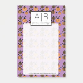 Notas Post-it® Confeti de Calabaza de Halloween Adorable