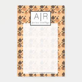 Notas Post-it® Confeti de Calabaza de Halloween Adorable
