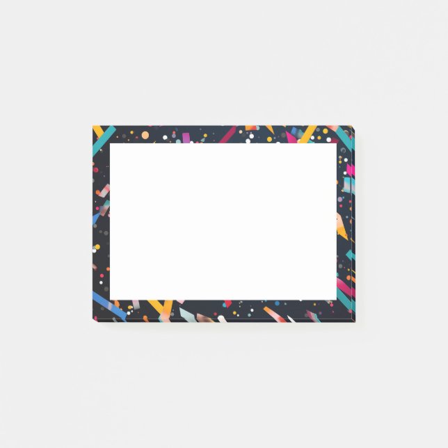 Notas Post-it® Confeti de colores vibrantes (Anverso)
