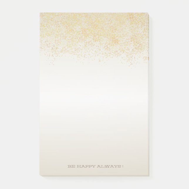 Notas Post-it® Confeti Dorado Falso Moderno - Personalizado (Anverso)