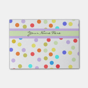 Notas Post-it® Confeti personalizado del arco iris para ella