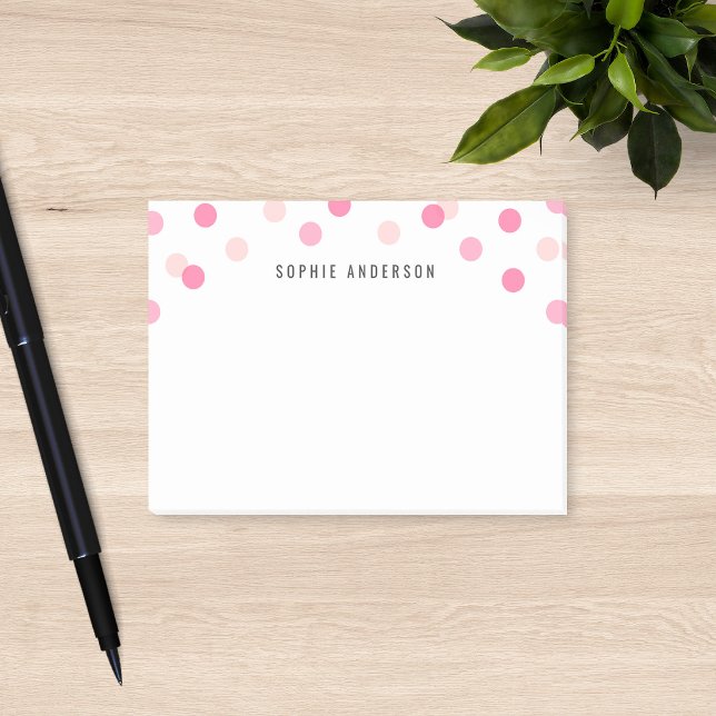 Notas Post-it® Confeti Rosa Divertido Personalizado (Subido por el creador)