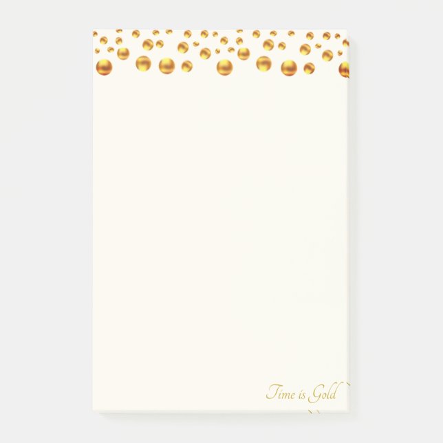 Notas Post-it® Confetti dorado en marfil (Anverso)
