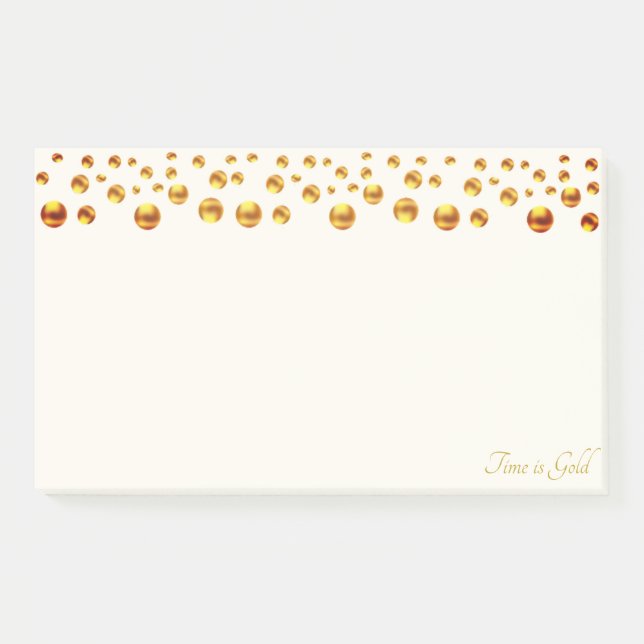 Notas Post-it® Confetti dorado en marfil (Anverso)