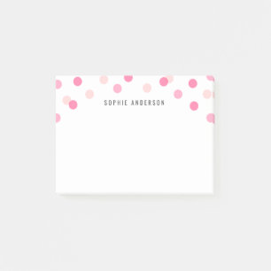 Notas Post-it® Confetti rosado divertido personalizado