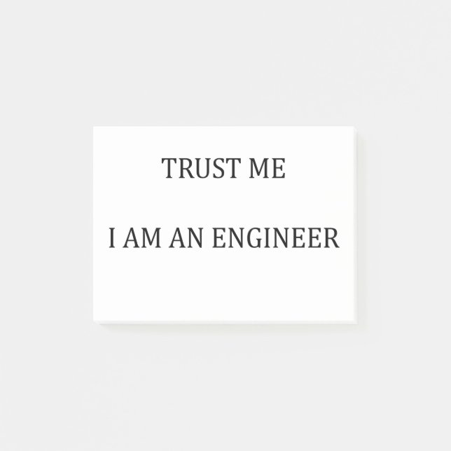 Notas Post-it® Confía en mí que soy ingeniero (Anverso)