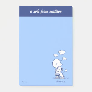 Notas Post-it® Confort y seguridad Charlie y Snoopy Hug
