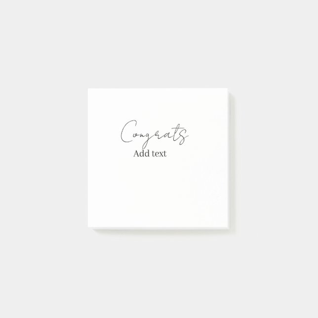 Notas Post-it® Congrats congratulations graduate name date  (Anverso)