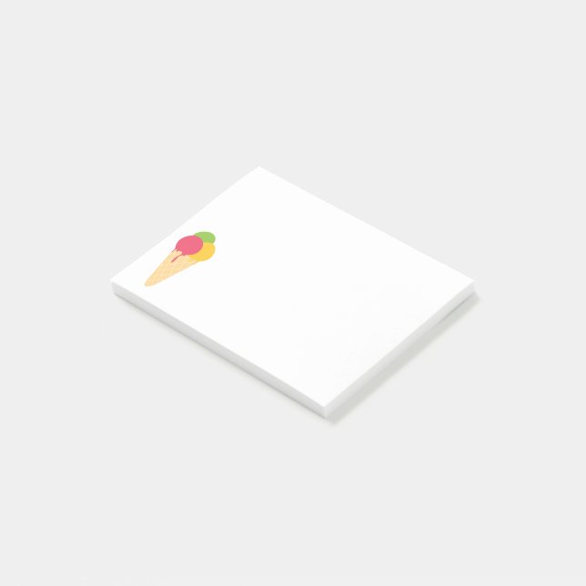 Notas Post-it® Cono de crema de hielo (En perspectiva)