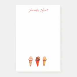 Notas Post-it® Conos de helado personalizados 