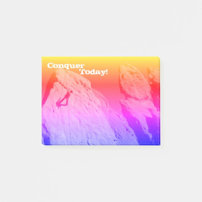 Notas Post-it® ¡Conquistar hoy! Rock Climber Inspirador (Anverso)