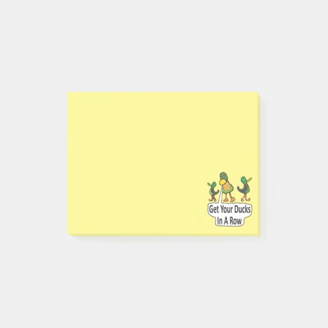 Notas Post-it® Consigue Tus Patos En Una Fila (Anverso)