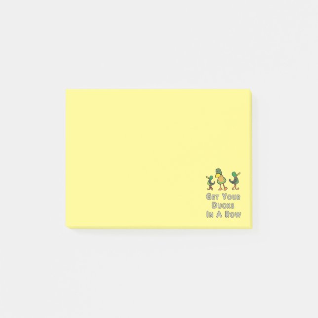 Notas Post-it® Consigue Tus Patos En Una Fila (Anverso)