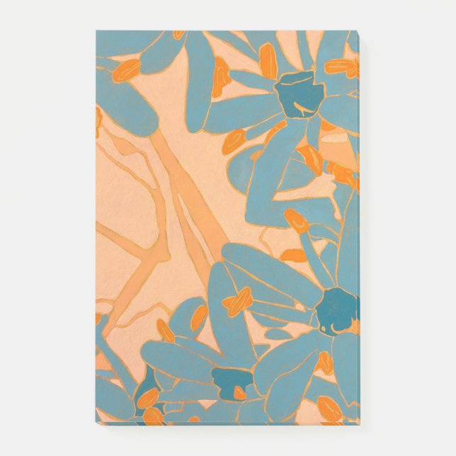 Notas Post-it® Contemporary Leaf Design in Peach (Anverso)