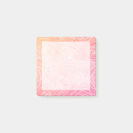 Notas Post-it® Contorno de los rosas