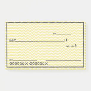 Notas Post-it® Control en blanco falso