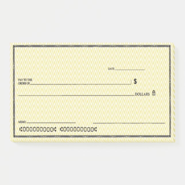 Notas Post-it® Control en blanco falso (Anverso)
