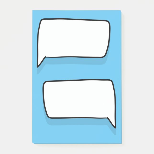 Notas Post-it® Conversación cómica de mensajes de burbuja de chat (Anverso)