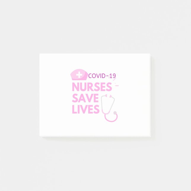 Notas Post-it® Convid 19 enfermeras salvan vidas (Anverso)