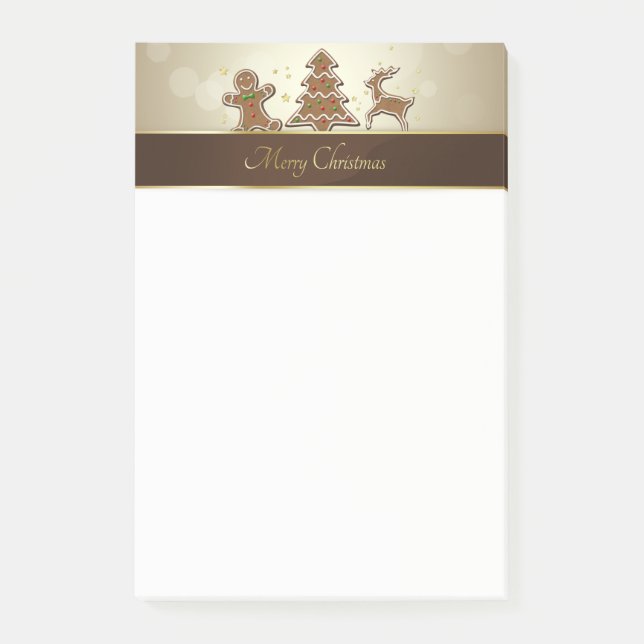 Notas Post-it® Cookies de Gingerbread (Anverso)