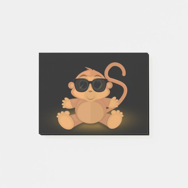 Notas Post-it® Cool Monkey (Anverso)