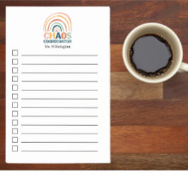 Notas Post-it® Coordinador del caos retro boho arco iris personal