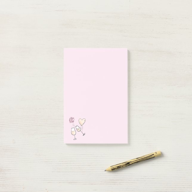 Notas Post-it® Copas de champán Pop Fizz Clink (Escritorio)