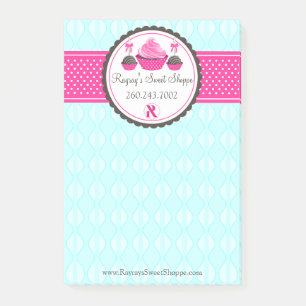 Notas Post-it® Copas de pastelería personalizado y pastelitos Aqu