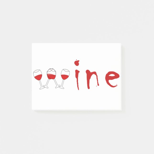 Notas Post-it® Copas de vino (Anverso)