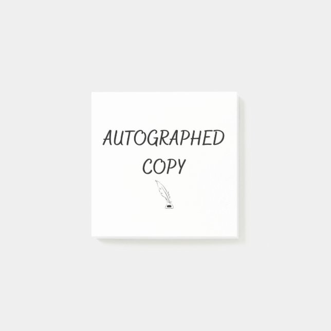 Notas Post-it® Copia autografiada (Anverso)