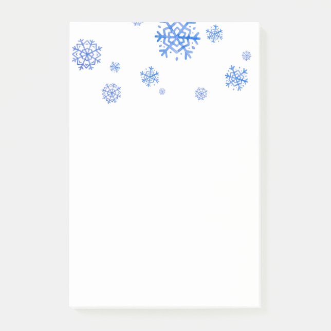Notas Post-it® Copo de nieve (Anverso)