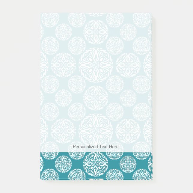 Notas Post-it® Copo de nieve floral del invierno (Anverso)