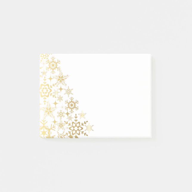Notas Post-it® Copos de nieve post-it-Notes-Gold (Anverso)