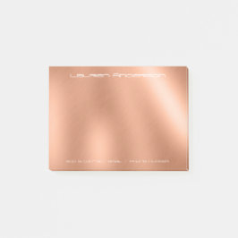 Notas Post-it® Copper Rosa Gold Office Business Personalizado